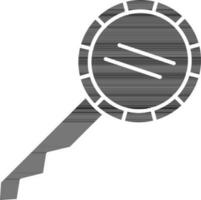 Geld Schlüssel Symbol im schwarz und Weiß Farbe. vektor