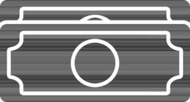 sedel glyf ikon eller symbol. vektor