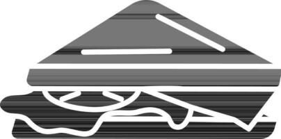 svart och vit linje konst illustration av smörgås ikon. vektor