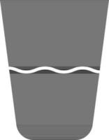 schwarz und Weiß Illustration von Wasser Glas Symbol. vektor