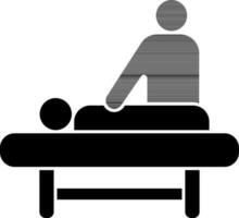 Körper Massage Symbol im eben Stil. vektor