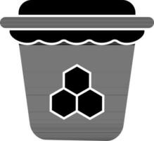 illustration av honung burk glyf ikon. vektor