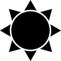 eben Stil Sonne Glyphe Symbol oder Symbol. vektor