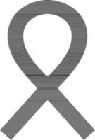svart AIDS ikon på vit bakgrund. vektor