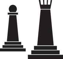 schwarz und Weiß Schach im eben Stil. vektor
