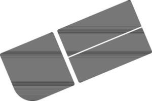 isoliert schwarz und Weiß Radiergummi Symbol. vektor