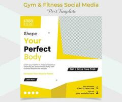 Fitnessstudio Zone Fitness Platz Flyer Post Banner und Sozial Medien Post Vorlage Design vektor