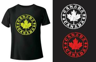 Kanada Typografie T-Shirt Design und Vektorvorlage vektor