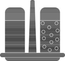 schwarz und Weiß Salz- Shaker Satz. vektor