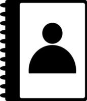 Charakter von schwarz gesichtslos Benutzer im Datei. vektor