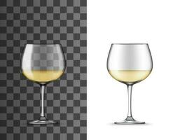 Glas von Weiß Wein Montrachet realistisch Attrappe, Lehrmodell, Simulation vektor