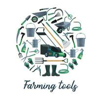Landwirtschaft und Gartenarbeit Werkzeuge Vektor einstellen