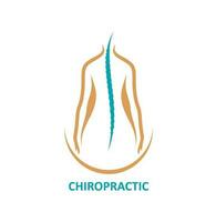 Chiropraktik Massage, medizinisch Center Symbol oder Zeichen vektor