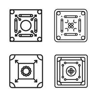 Carrom Tabelle Symbol vektor