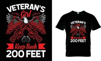 Veteran T-Shirt Design, Jahrgang T-Shirt Design, vektor