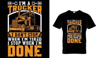 Trucker T-Shirt Design vektor