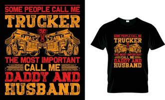 Trucker T-Shirt Design vektor