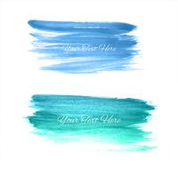 Handdragen vattenfärg stroke blå nyans bakgrund vektor