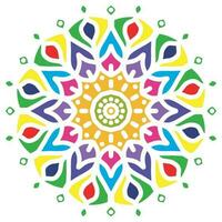 bunt Schablone Mandala mit abstrakt Blume Ornament vektor