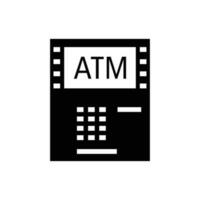 Bankomat ikon design. bank maskin tecken och symbol. vektor