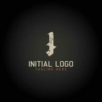 Logo von ich Alphabet Initiale gotisch Stil Symbol Design vektor