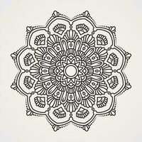 einzigartig und schön kreisförmig Blumen- Mandala. geeignet zum Henna, Tätowierungen, Färbung Bücher vektor