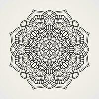 blomma mandalas med skön cirkulär ornament. lämplig för henna, tatueringar, foton, färg böcker. islam, hindu, buddha, Indien, Pakistan, kinesiska, arab vektor