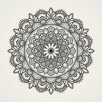 blomma mandalas med symmetrisk införlivande av cirkulär ornament. lämplig för henna, tatueringar, färg böcker vektor