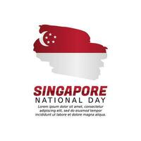 singapores nationaldag vektorillustration vektor