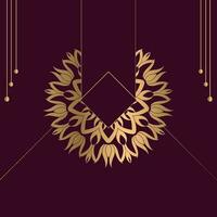Luxus Zier Mandala Design Hintergrund, Luxus Mandala mit Herrlich Arabeske Muster Stil Hintergrund vektor