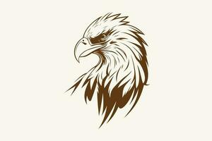 Adler Kopf Maskottchen Vektor Logo Vorlage