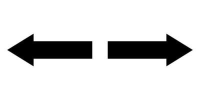 vänster och rätt pilar vägbeskrivning fri vektor. djärv pil tecken och pil pekare ikon vektor. vektor