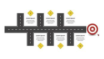 modern Roadmap Infografik Vorlage Design vektor