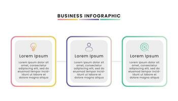 företag infographic mall design med tre alternativ eller steg och ikoner. vektor