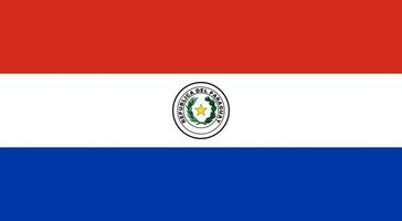 Paraguay-Flagge, offizielle Farben und Proportionen. Vektor-Illustration. vektor