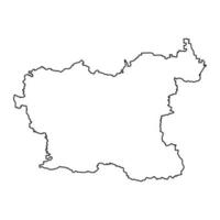 Liebeskummer Provinz Karte, Provinz von Bulgarien. Vektor Illustration.