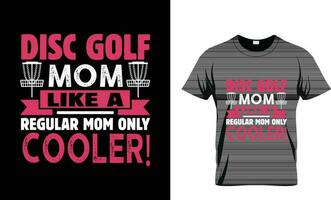 skiva golf mamma tycka om en regelbunden mamma endast kylare rolig lång ärm t-shirt skiva golf t-shirt, vintage t-shirt, vektor