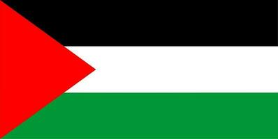 palestinska flaggan, officiella färger och proportioner. vektor illustration.