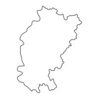 kosovo pomoravlje distrikt Karta, administrativ distrikt av serbien. vektor illustration.