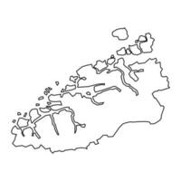 Mer og romsdal grevskap Karta, administrativ område av Norge. vektor illustration.