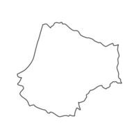 rosaje Gemeinde Karte, administrative Unterteilung von Montenegro. Vektor Illustration.