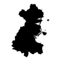 Bezirk Dublin Karte, administrative Landkreise von Irland. Vektor Illustration.