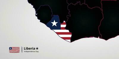 Liberia Unabhängigkeit Tag Feier, verwenden zum Banner, Sozial Medien vektor