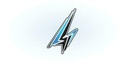 Blitz mit Nummer 4 Logo Design Kombination, ein Logo Das zeigt Stärke, Energie, und Dynamik. diese Logo drückt aus Geschwindigkeit, Fortschritt, und Aktion. vektor