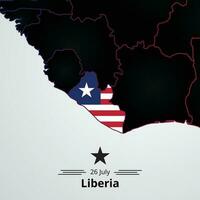 Liberia Unabhängigkeit Tag Feier, verwenden zum Banner, Sozial Medien vektor