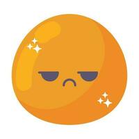 gelangweilt Emoji kawaii Symbol isoliert vektor