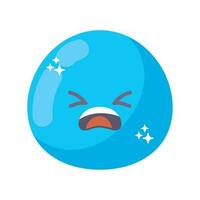 olycklig emoji söt ikon isolerat vektor