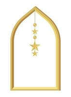 Arabisch Fenster und Sterne Vektor Symbol