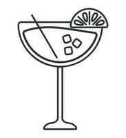 Cocktail Getränk Linie Symbol isoliert Stil vektor