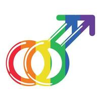 lgbtq Gay kön symbol ikon isolerat vektor